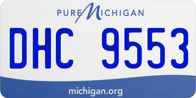MI license plate DHC9553