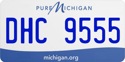 MI license plate DHC9555