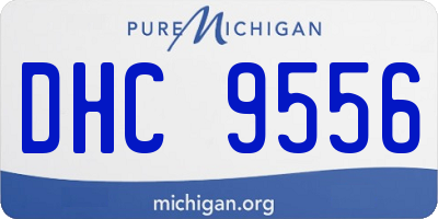 MI license plate DHC9556