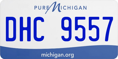 MI license plate DHC9557