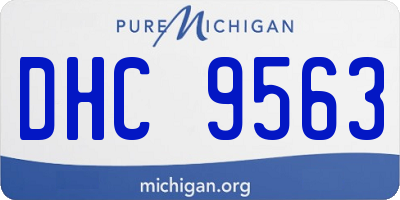 MI license plate DHC9563