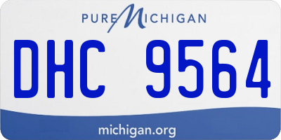 MI license plate DHC9564