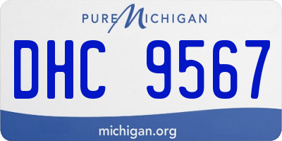 MI license plate DHC9567