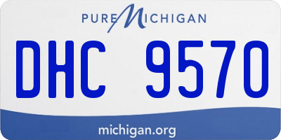 MI license plate DHC9570