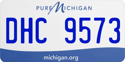 MI license plate DHC9573