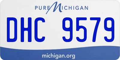 MI license plate DHC9579