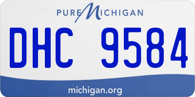 MI license plate DHC9584