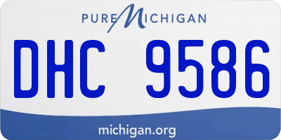 MI license plate DHC9586