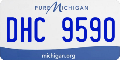 MI license plate DHC9590