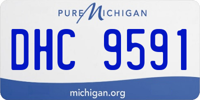 MI license plate DHC9591