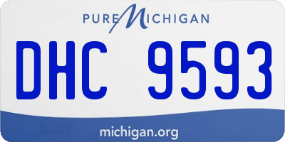 MI license plate DHC9593