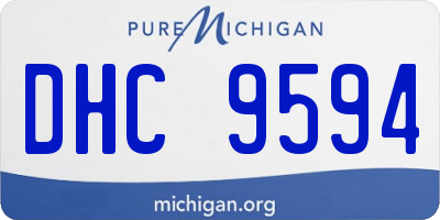MI license plate DHC9594