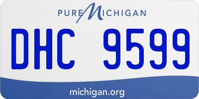 MI license plate DHC9599