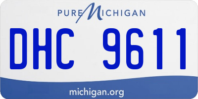 MI license plate DHC9611
