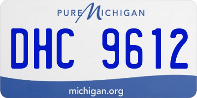 MI license plate DHC9612