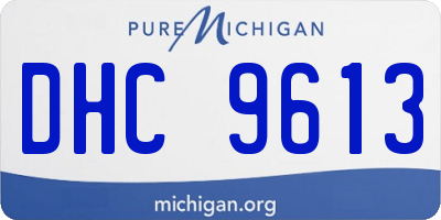 MI license plate DHC9613