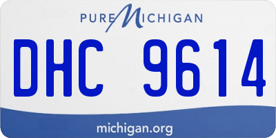 MI license plate DHC9614
