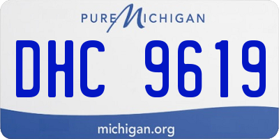MI license plate DHC9619
