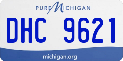 MI license plate DHC9621