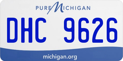 MI license plate DHC9626