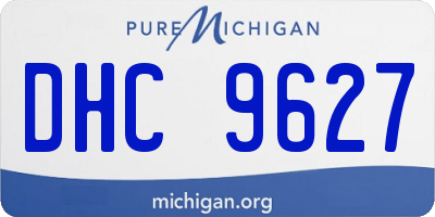 MI license plate DHC9627