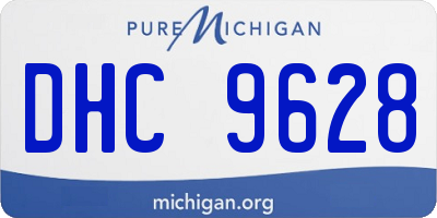 MI license plate DHC9628