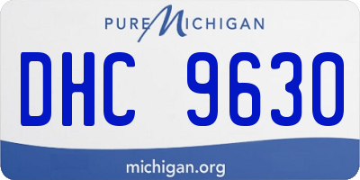 MI license plate DHC9630