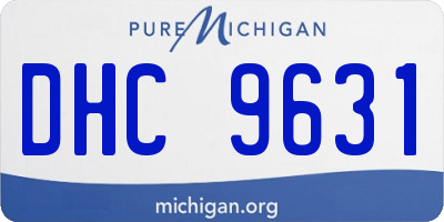 MI license plate DHC9631