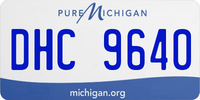 MI license plate DHC9640