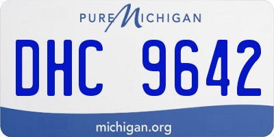 MI license plate DHC9642
