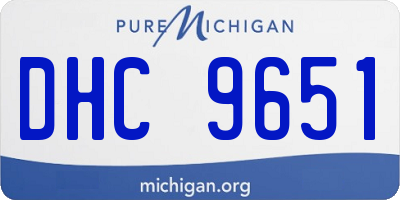 MI license plate DHC9651