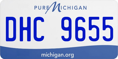 MI license plate DHC9655