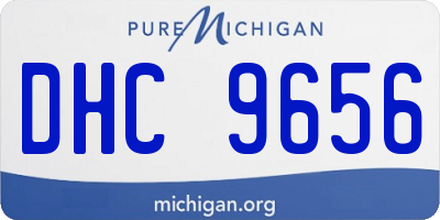 MI license plate DHC9656