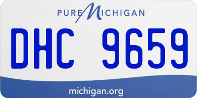 MI license plate DHC9659