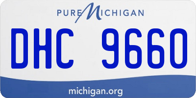 MI license plate DHC9660