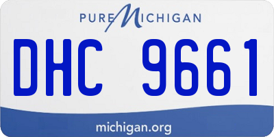 MI license plate DHC9661