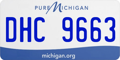 MI license plate DHC9663