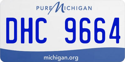 MI license plate DHC9664
