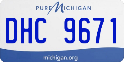 MI license plate DHC9671