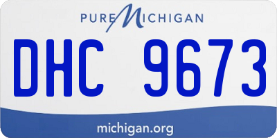 MI license plate DHC9673