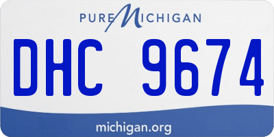 MI license plate DHC9674