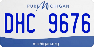 MI license plate DHC9676