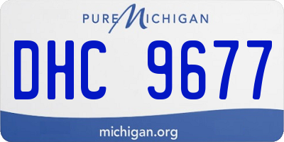 MI license plate DHC9677