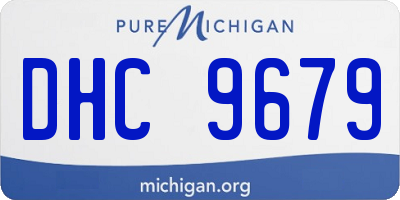 MI license plate DHC9679