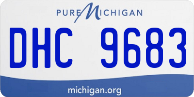 MI license plate DHC9683