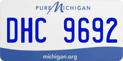MI license plate DHC9692