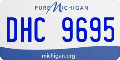 MI license plate DHC9695