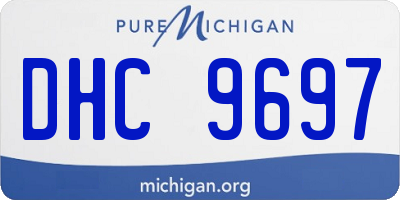 MI license plate DHC9697
