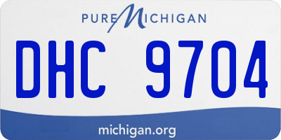 MI license plate DHC9704