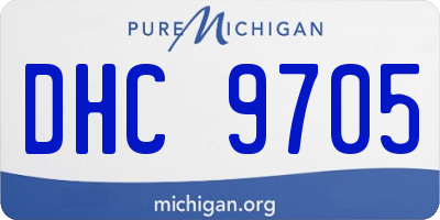 MI license plate DHC9705